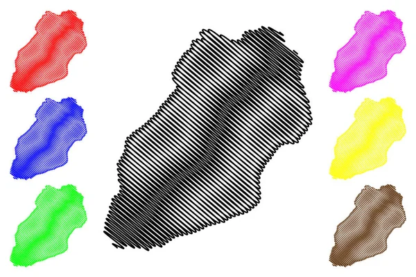 Isla Inishmaan República Irlanda Islas Aran Bahía Galway Mapa Vector — Archivo Imágenes Vectoriales