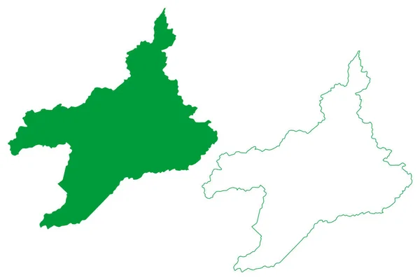 Taua Municipality Ceara State Municipalities Brazil Federative Republic Brazil Карта — стоковий вектор