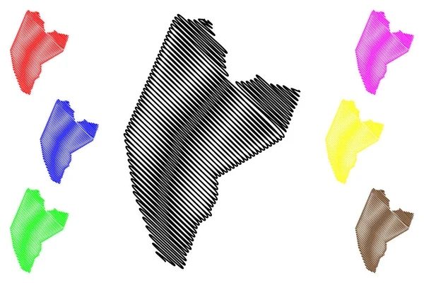 Abare Municipality Bahia State Municipalities Brazil Federative Republic Brazil Mapa — Vector de stock