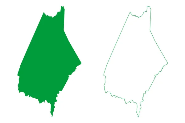 Solonopole Gemeinde Bundesstaat Ceara Gemeinden Brasilien Föderative Republik Brasilien Kartenvektorillustration — Stockvektor