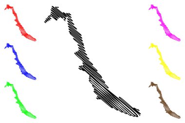 Cayo Cruz Adası (Küba Cumhuriyeti, Orta Amerika, Karayip Adaları) harita vektör çizimi, Cayo Cruz haritası çizimi