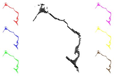 Eleuthera Adası (Bahamalar Cumhuriyeti, Orta Amerika, Karayip Adaları) harita vektör çizimi, Cigateo haritası çizimi