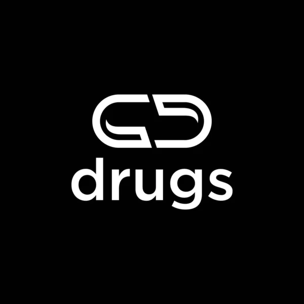 Εικονογράφηση Επιστολή Υπογράψει Καθαρό Για Σχεδιασμό Λογότυπο Της Εταιρείας Φαρμάκων — Διανυσματικό Αρχείο