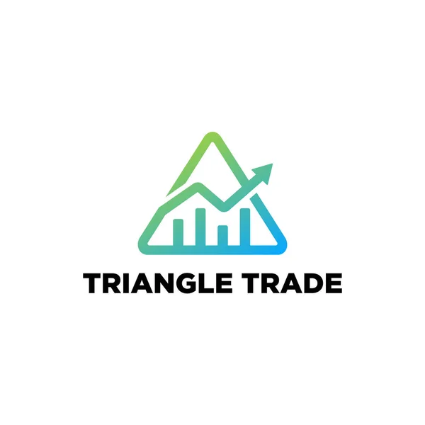 标志三角贸易显示成长的图形标志设计图解 — 图库矢量图片