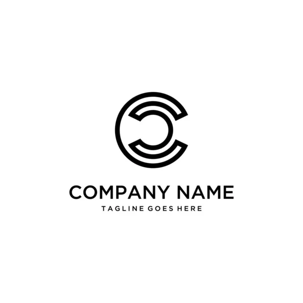 Una Letra Inicial Logo Que Simple Limpio Logo Diseño Ilustración — Vector de stock