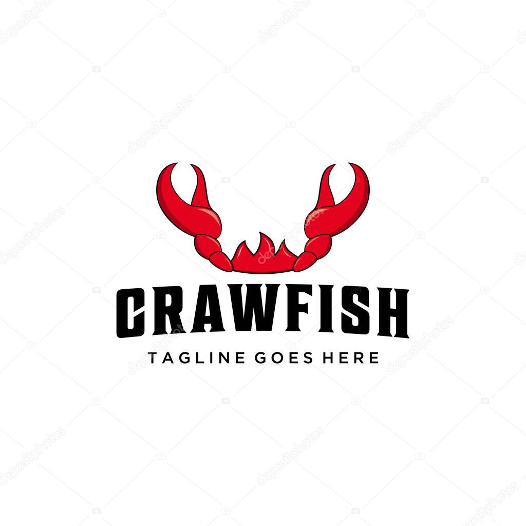 Illustration of The special restaurant serves special animal crawfish seafood logo design