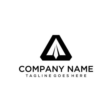 Çizimler soyut kağıt uçak gökyüzü logo tasarımına doğru uçuyor