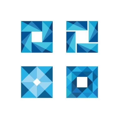 Görüntü güzelliği mozaiği 3d tam renkler grafik origami desen çerçeve logosu