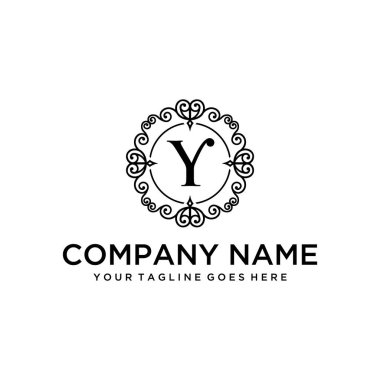 İllüstrasyon Yaratıcı Lüks modern harf Y işareti logo tasarım şablonu