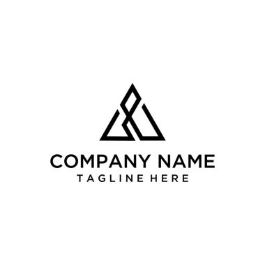 Modern ve geometrik biçimlerdeki A üçgeninin çizimi logo tasarımı