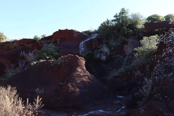 Pohled Kaňon Diable Srdci Herault Soutěsky Blízkosti Saint Guilhem Desert — Stock fotografie