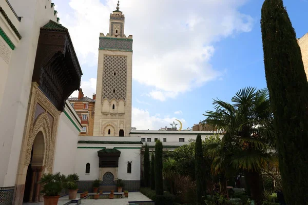 Kilátás Grand Mosque Paris Található Kerületben — Stock Fotó