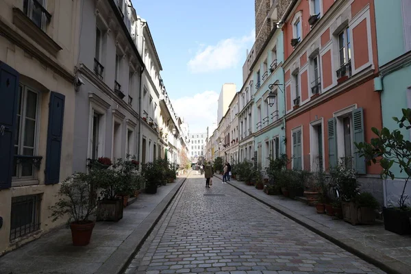 Вид Улицу Crmieux Париже Лицензионные Стоковые Изображения