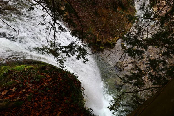 Blick Auf Den Dard Wasserfall Ein Wasserfall Des Nozon Flusses — Stockfoto