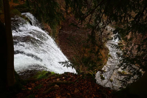 Blick Auf Den Dard Wasserfall Ein Wasserfall Des Nozon Flusses — Stockfoto