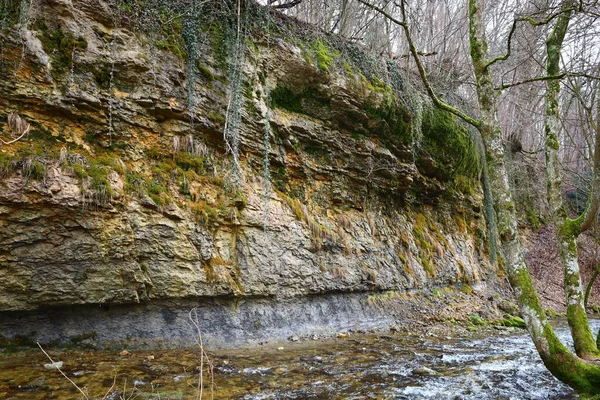 Blick Auf Den Dard Wasserfall Ein Wasserfall Des Nozon Flusses — Stockfoto