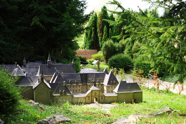 Uitzicht Een Monument France Miniature Een Toeristische Attractie Het Miniatuurpark — Stockfoto