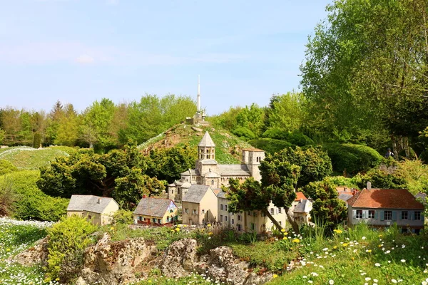 View Monument France Miniature Which Miniature Park Tourist Attraction Lancourt — 스톡 사진