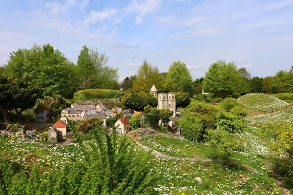 View Monument France Miniature Which Miniature Park Tourist Attraction Lancourt — 스톡 사진