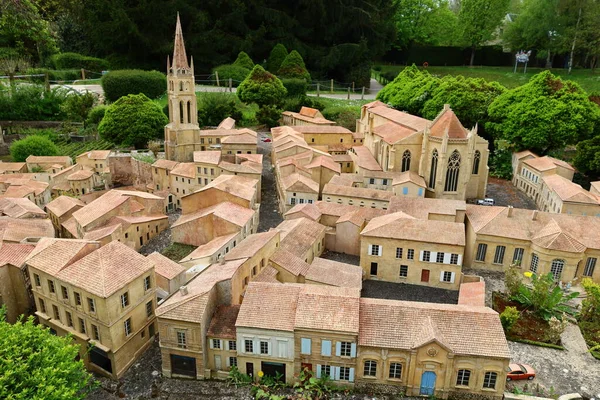 Vista Sobre Monumento France Miniature Que Uma Atração Turística Parque — Fotografia de Stock