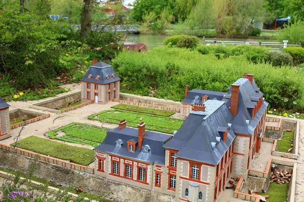 View Monument France Miniature Which Miniature Park Tourist Attraction Lancourt — Foto de Stock