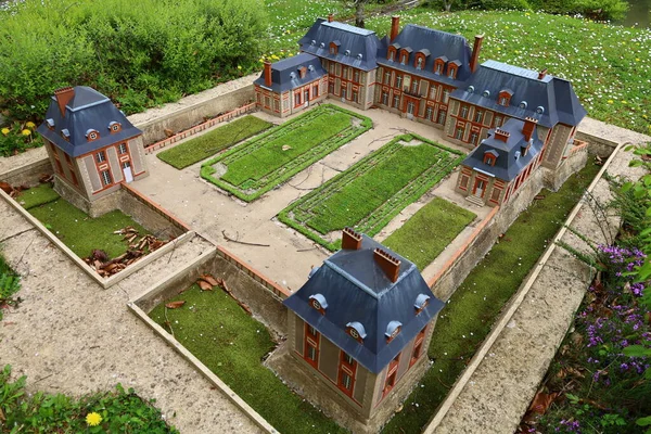 Vista Sobre Monumento France Miniature Que Uma Atração Turística Parque — Fotografia de Stock