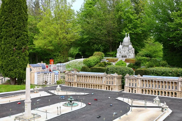 Pohled Památku France Miniature Která Miniaturní Park Turistickou Atrakcí Lancourtu — Stock fotografie