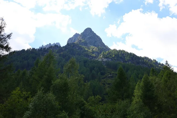 Άποψη Ενός Βουνού Στην Κοινότητα Vallorcine Στο Διαμέρισμα Haute Savoie — Φωτογραφία Αρχείου