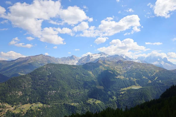 Widok Mont Blanc Najwyższą Górę Alp Europy Zachodniej — Zdjęcie stockowe