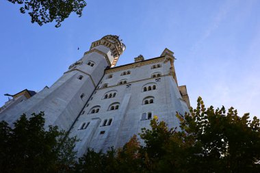 Neuschwanstein Şatosu, Almanya 'nın güneyinde Alplerin eteklerinde engebeli bir tepenin üzerinde 19. yüzyıldan kalma tarihçi bir saraydır.