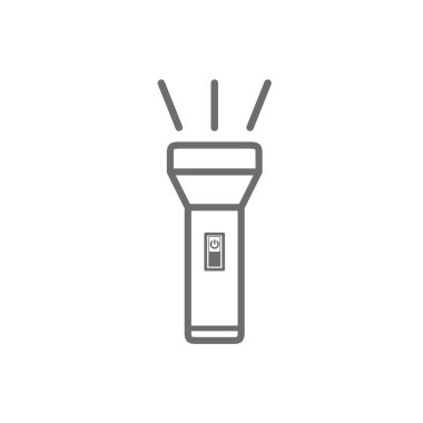 fener ikonu. beyaz arkaplanda düz tasarım aydınlatma aracı sembolü