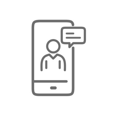 Video çağrı simgesi. Video çağrısı ve yorum sembolü. düz dizayn işareti beyaz arkaplanda izole edildi.