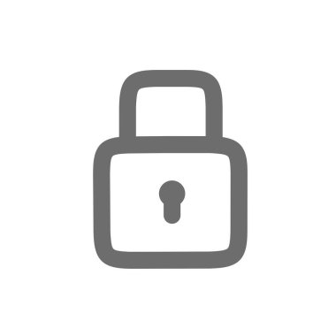 anahtar çizgi ikon vektörü. Beyaz arkaplanda güvenlik sembolü.