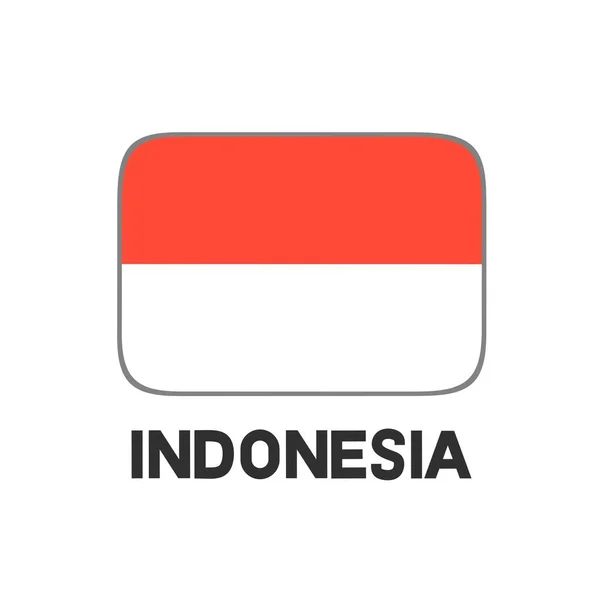 Vector Bandera Estatal Indonesia Símbolo Bandera Indonesia Aislado Sobre Fondo — Vector de stock