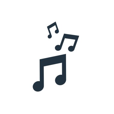 müzik tonu simgesi vektörü.