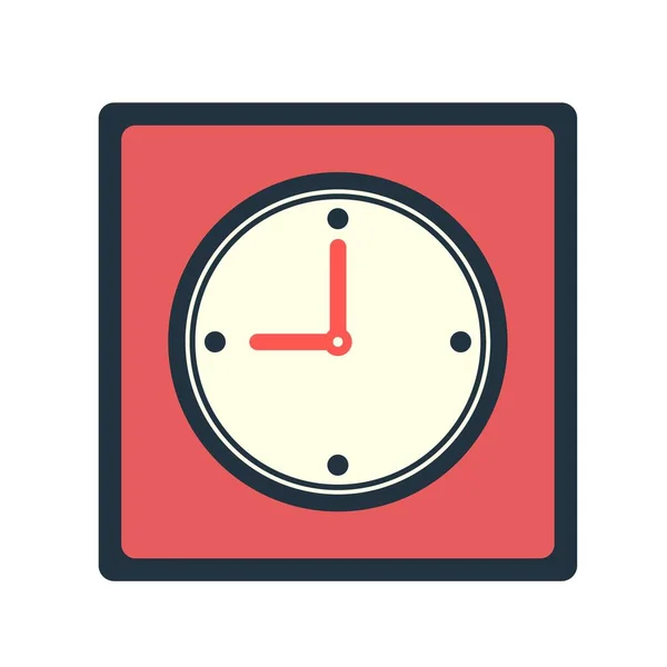 Вектор Значка Годинника Знак Дизайну Плоского Символу Таймс Ізольований Білому — стоковий вектор