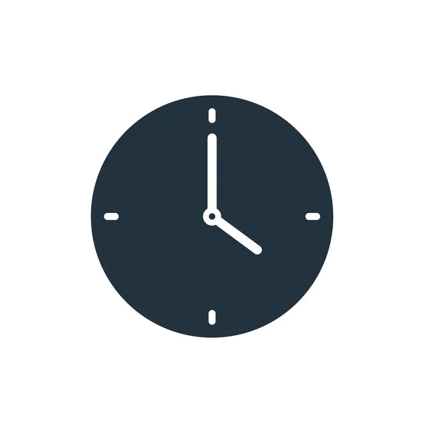 Icono Del Reloj Estilo Plano Moda Aislado Sobre Fondo Blanco — Vector de stock