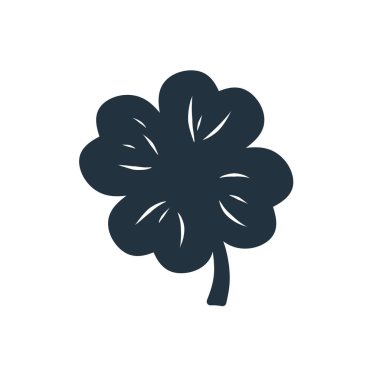 Aziz Patrick günü ve web sitenizin tasarımı için beyaz arka planda izole edilmiş modayı takip eden uğurlu yonca yaprağı vektörü.