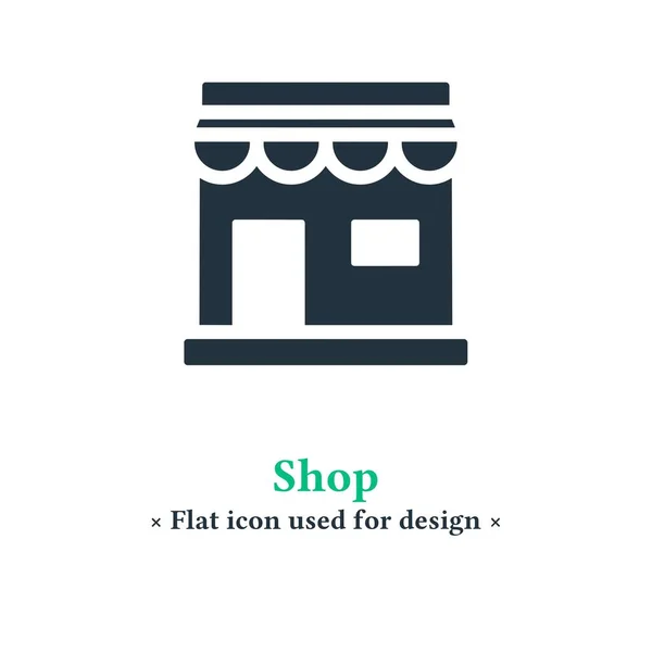 Shop Icon Isolated White Background Store Symbol Online Shopping Web — 스톡 벡터