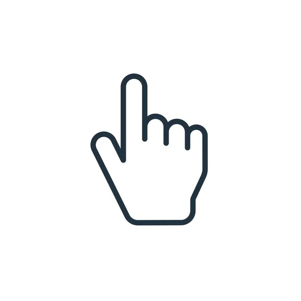 Hand Icon Isolated White Background Pointing Hand Symbol Web Mobile — ストックベクタ