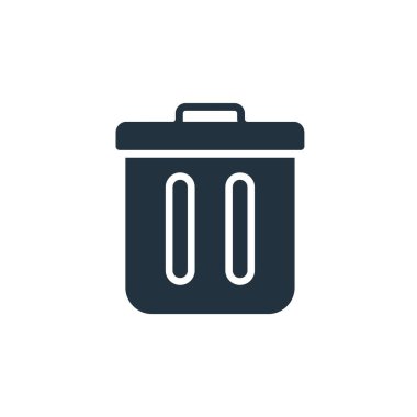 Delete icon in trendy flat style isolated on white background. trash can symbol, clean for web and mobile apps.