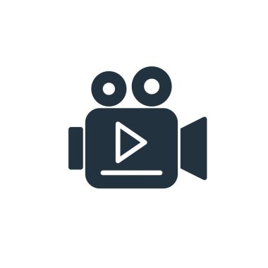 Camera icon in trendy flat style isolated on white background. video camera symbol for web and mobile applications.