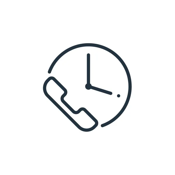 Phone Icon Isolated White Background Symbol Hour Service Call Center — 스톡 벡터