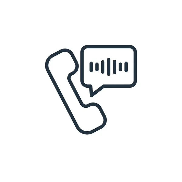 Telephone Icon Isolated White Background Voice Call Symbol Communication Web —  Vetores de Stock