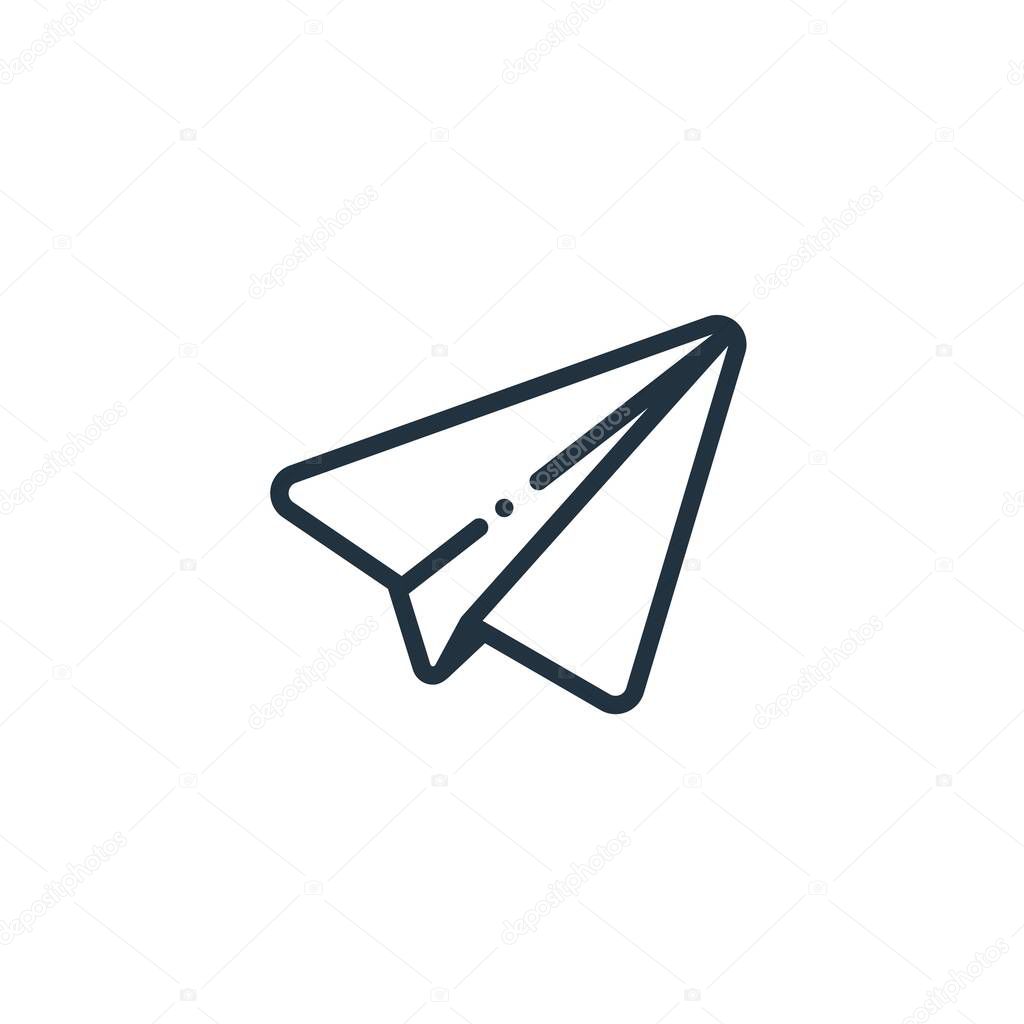 Send icon isolated on a white background. Paper airplane symbol for web and mobile apps.