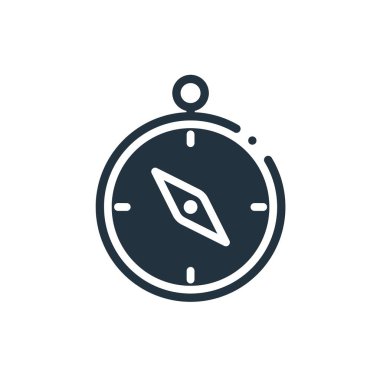 Compass icon in trendy flat style isolated on white background. compass symbol for web and mobile apps.