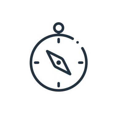 Beyaz arkaplanda pusula simgesi izole edildi. Web ve mobil uygulamalar için pusula sembolü.