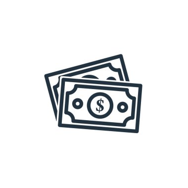 Para simgesi beyaz bir arkaplanda izole edildi. Web ve mobil uygulamalar için nakit sembolü.