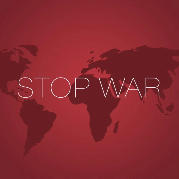 Векторний Набір Ілюстрацій Зупинити Війну Панель Земля Карта Світу Словами Стоковий вектор
