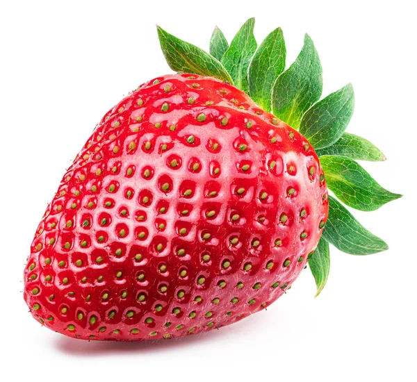 Beyaz arka planda izole edilmiş mükemmel olgun çilek..